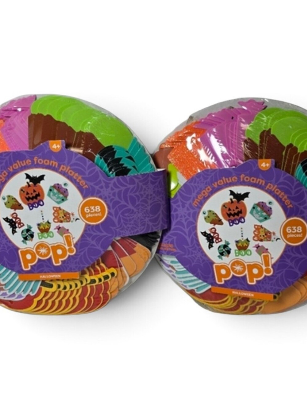 POP! Halloween Foam Craft Platter 638 Pieces Each Lot of 2 NWT